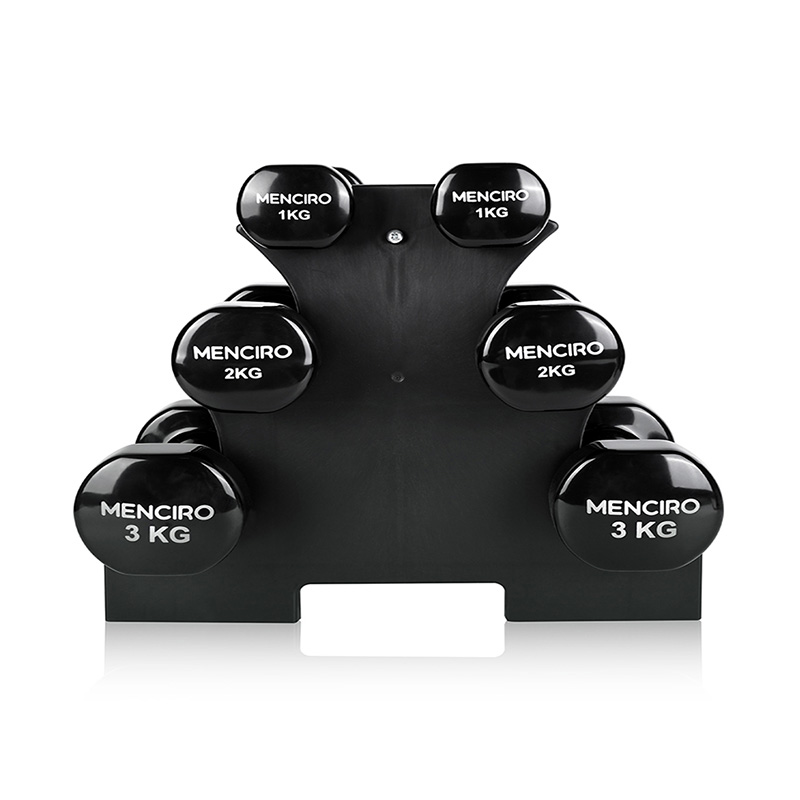 Black Vinyl Dipped Dumbbell Set